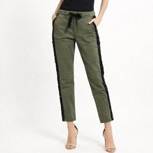 GAP Green Girlfriend Chinos with Black Trim